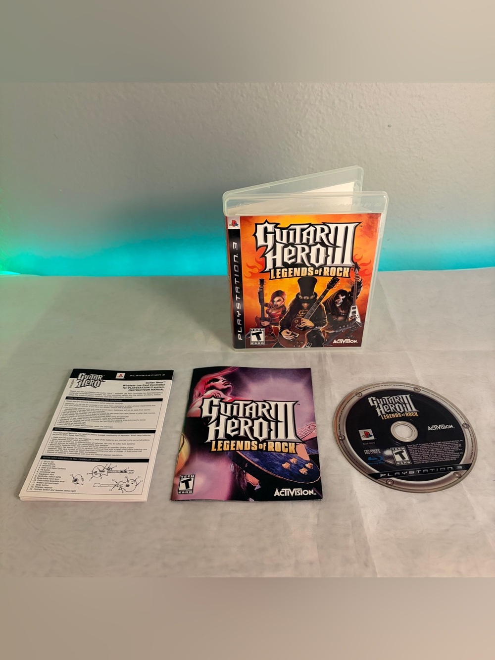 Guitar Hero III: Legends of Rock Sony PlayStation 3 PS3 Complete Manual Included